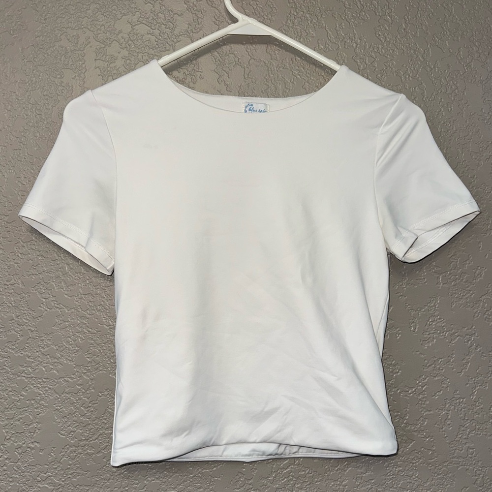 Blue Rain White Short Sleeve Tee